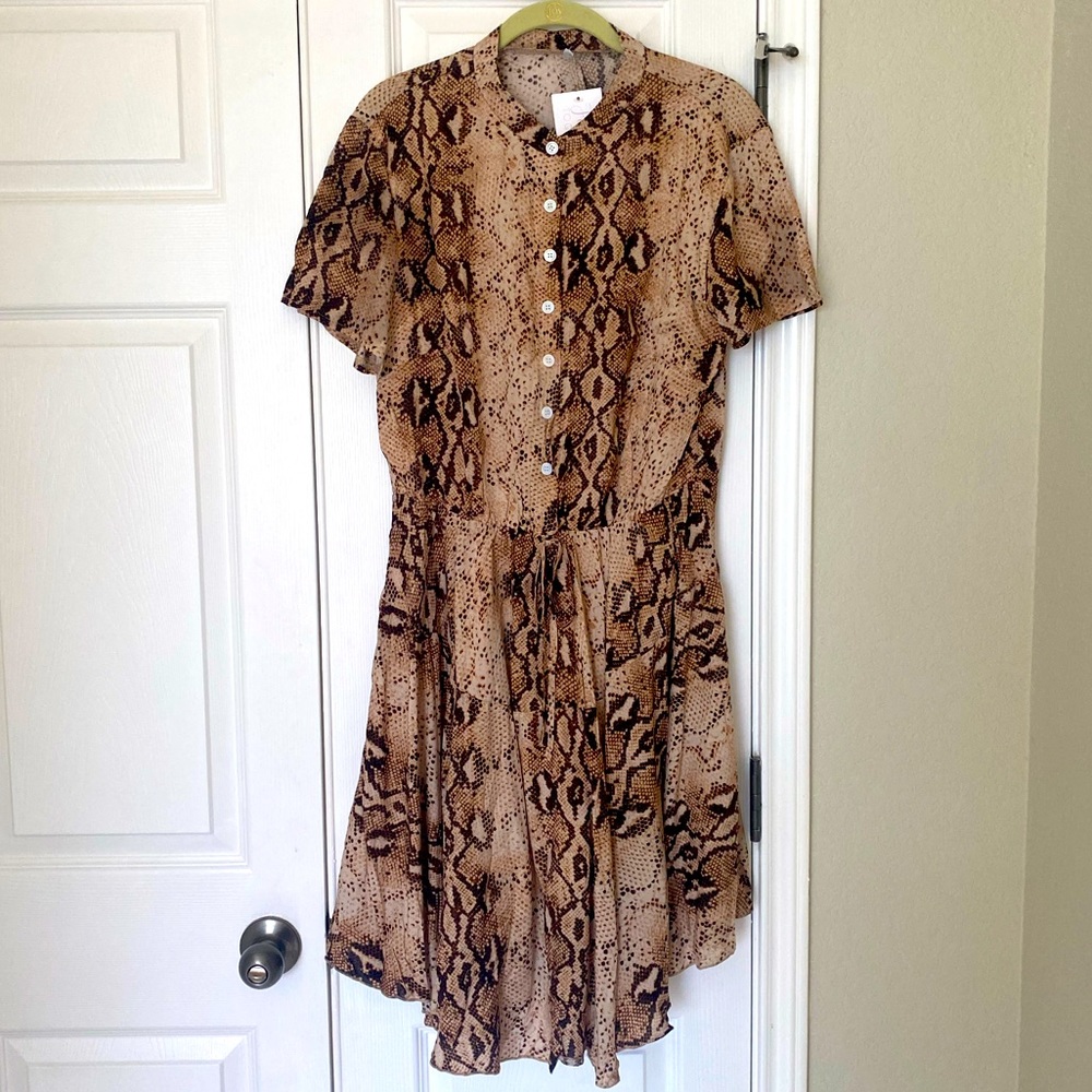 Snake Skin Print Summer Dress